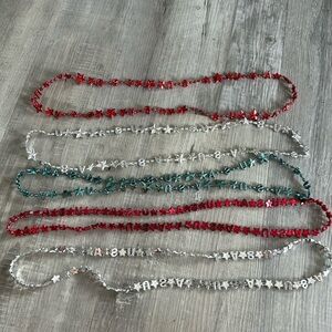 Set of five USA necklaces